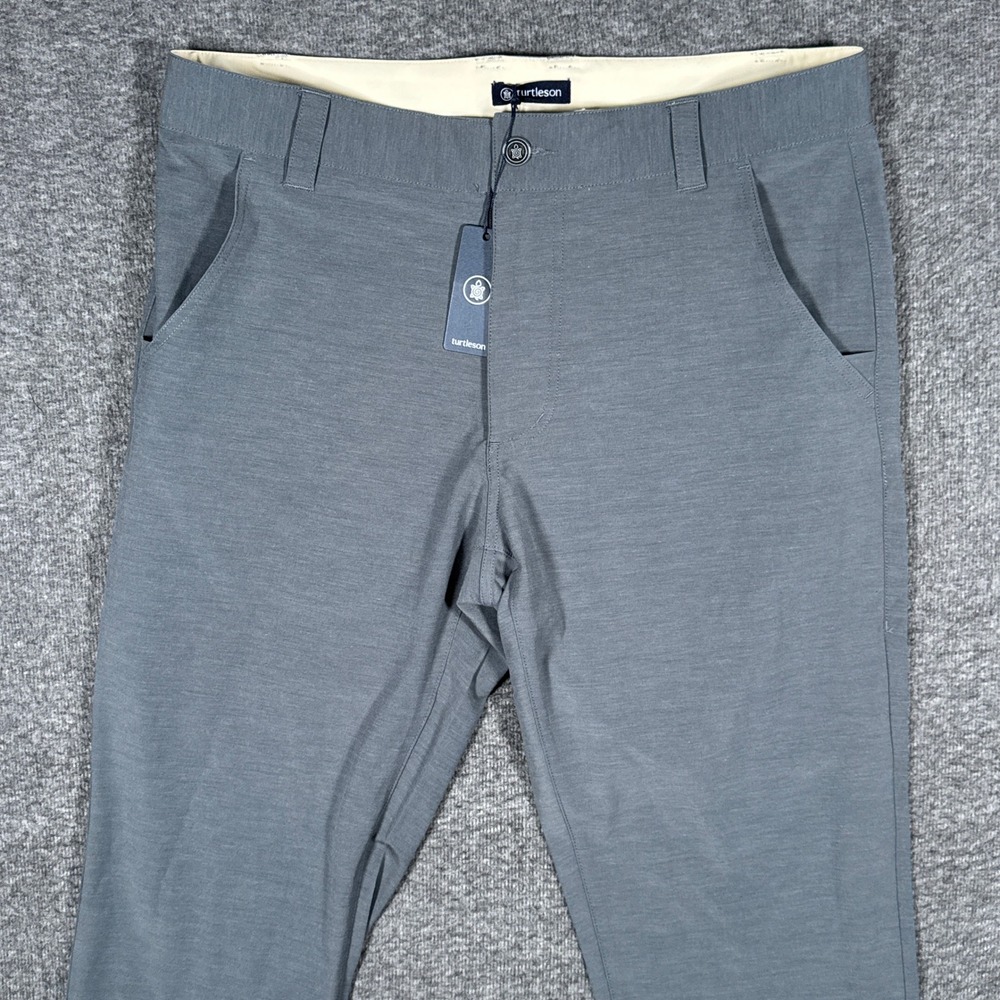 NEW Turtleson‎ Tide to Tee Pant Mens 32x34 Grey Performance Golf Chino Stretch